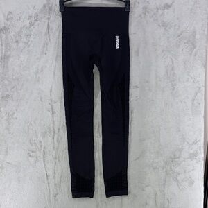 Gymshark Woman's Black Energy Seamless Eyelet Leggings Size S